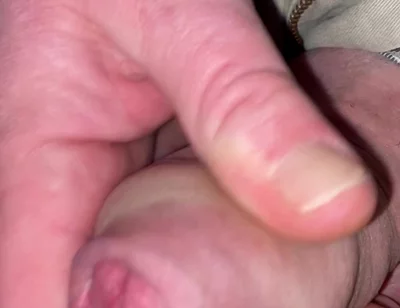 Close up Edging Tight Foreskin with Big Cockhead