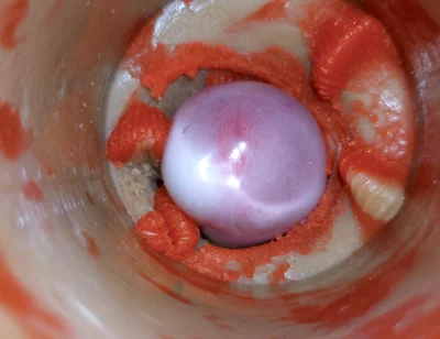 The Camera Inside the Deep Pussy Records a Huge Ejaculation with a Stuck Condom 4K