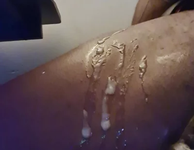 Cum Dripping Down My Leg, Can't Wait Till Lockdown Is Over to Cum on One of Your Faces