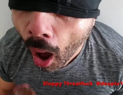 Cumshot and Sloppy Throatfuck with Latino Jock