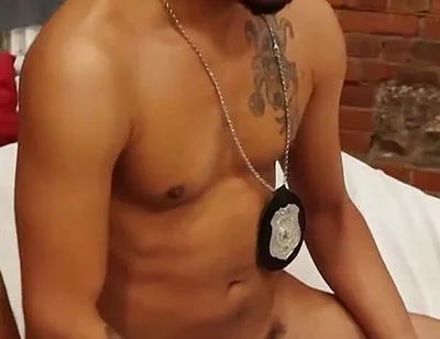 Two Black Officer Cocks Fuck Latin Ass
