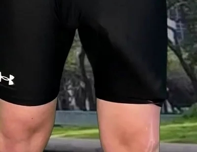 Monster Cock Cyclist Outdoor Dick Flash Cum in Tight Pants