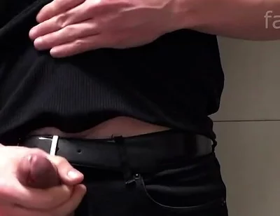 Me Jerking in the Bathroom. Big Cumshot.