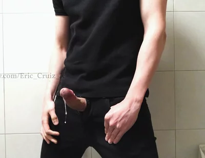 Me Jerking in the Bathroom. Big Cumshot.