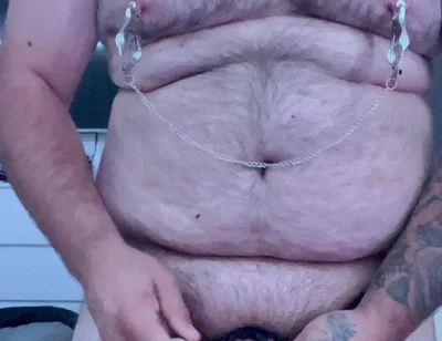 Cock and Ball Bondage with Nipple Clamps and Butt Plug