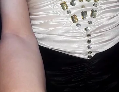 Masturbating Wearing Satin Silk Singer Gown