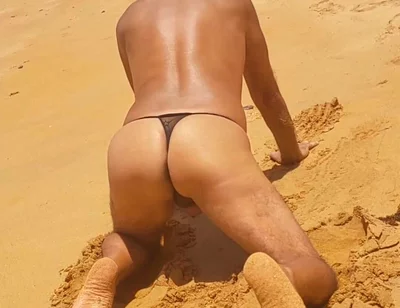 Ladysilva on the Beach Very Hot in Panties