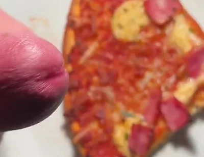 Twink Squirt on His Pizza