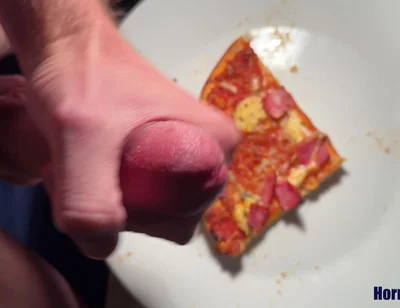 Twink Squirt on His Pizza