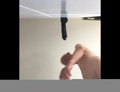 Good Views of Riding Large Black Cock Dildo