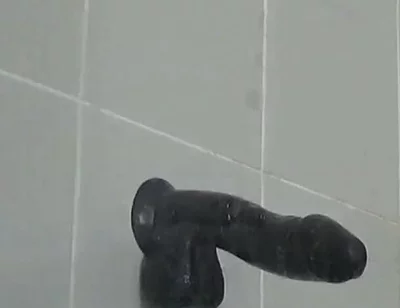 Riding a Large Black Cock Dildo 1