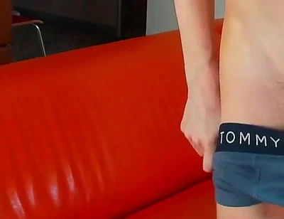 This Huge Dick Doesn't Fit in Evgeny Twink Boxers