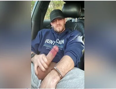 Pulling Over To Wank My Fat Cock In The Car Park