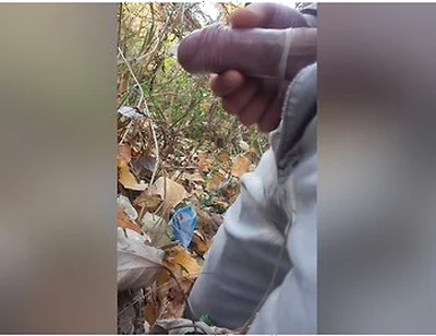 I Found Strange Used Condoms In Forest And Jerk With Them3