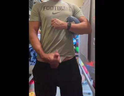 Alpha Stud Jockdad87 Shoots a Load of Football Cum
