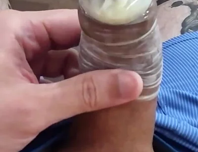 Giant and Thick Penis Releases Milk in the Condom