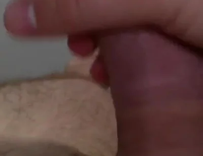 Precum on Wet Uncut Tight Foreskin