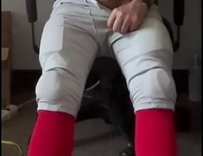 Jockdad87 Jerks and Shoots a Load in His Football Uniform