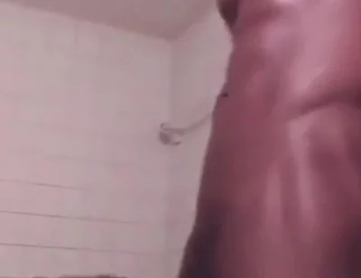 Stroking swinging my big black cock cumming hard