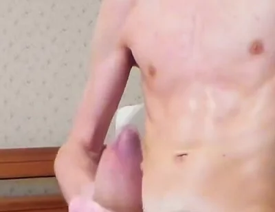 The guy loves to masturbate a huge dick and cum with salty sperm