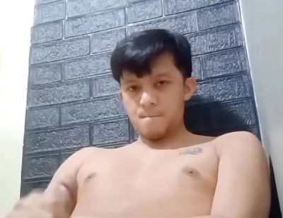 Horny Asian Twink Works His Hard Cock Until He Cums