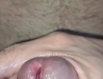 Close-up and Great Cumshot with My Saliva.
