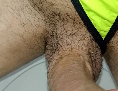 Big Hairy Cock, Masturbates in Public Bathroom I Almost Got Caught,hairy Gay