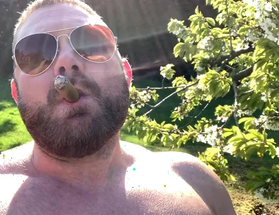 Smoking My Cigar Outdoors in the Summer Heat