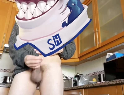 Hot Stud Jerking off and Cumming in the Kitchen While Cooking